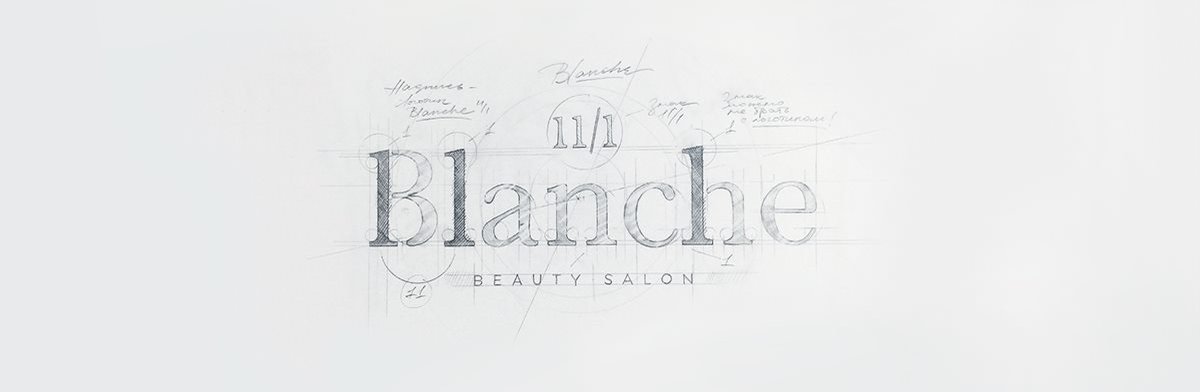 Blanche 美容院企業形象設計 標志設計稿圖