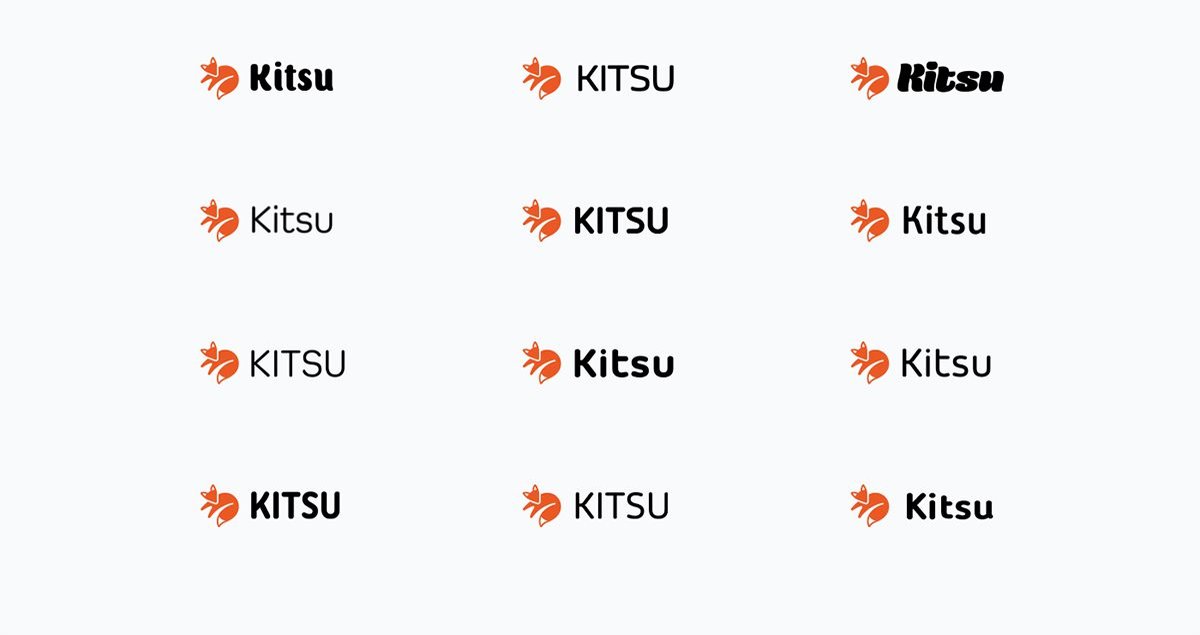 Kitsu互聯網VI設計  標志標準字體搭配