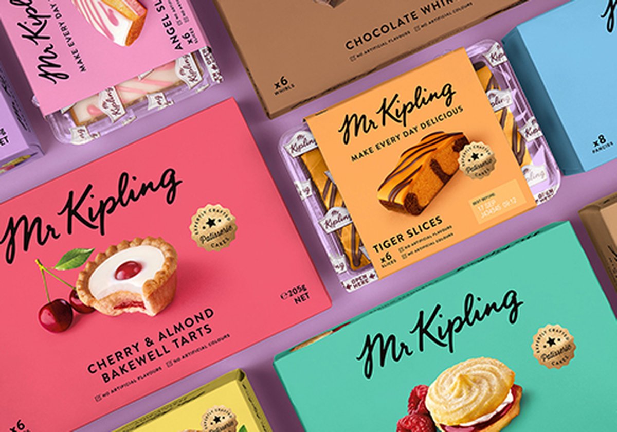 國際 Mr Kipling 蛋糕食品品牌vi設計和品牌識別設計案例